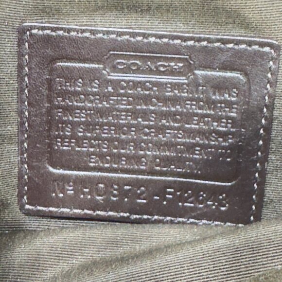 Coach Signature Women's Canvas & Leather Satchel Handbag Brown Dual Handles - Picture 7 of 13